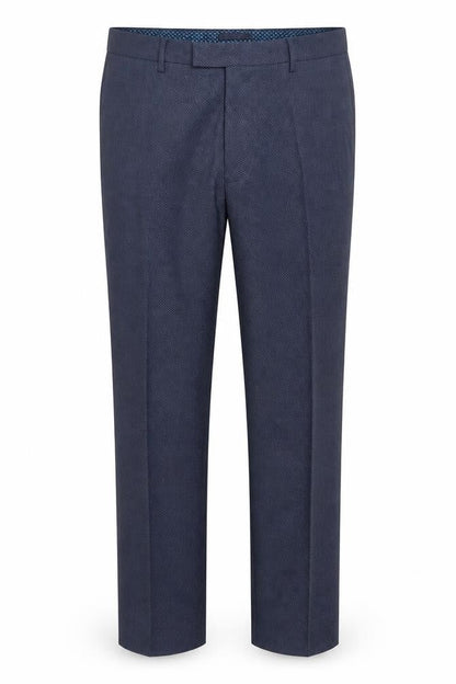 Marks & Spencer Men's Blue 38W 31L Tailored Fit Wool Dress Trousers