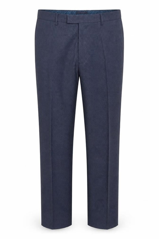 Marks & Spencer Men's Blue 38W 31L Tailored Fit Wool Dress Trousers