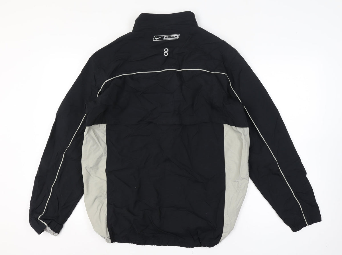 Bauer Mens Black M Basic Jacket Full Zip Hockey Logo Sports Coat