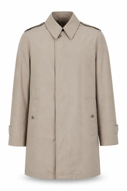 London Fog Men’s Beige 38 Regular Trench Coat Long Classic