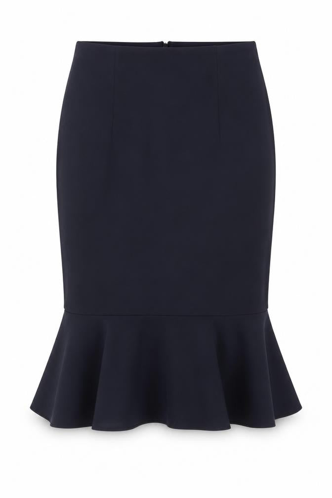 Marks & Spencer Women Blue UK 14 Trumpet Midi Stretch Skirt