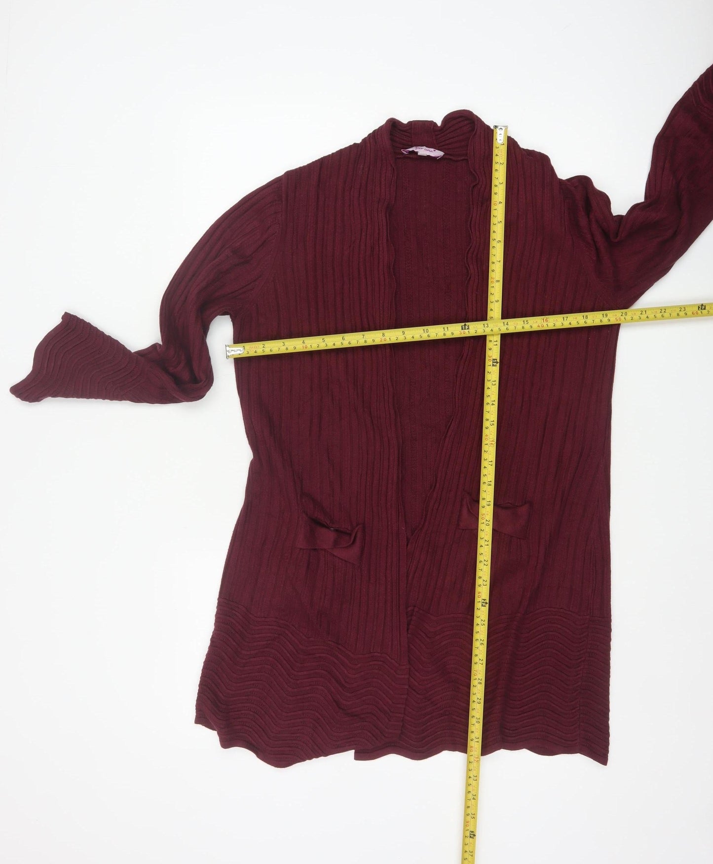 Marks & Spencer Per Una Women Red Size 12 Open Knit Cardigan