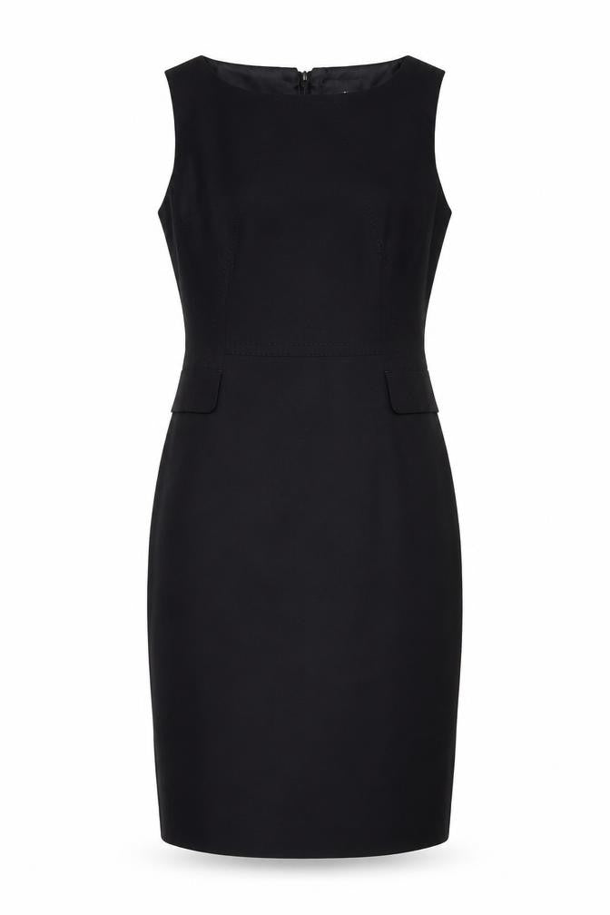 Marks & Spencer Per Una Women Black UK 12 Sleeveless Pencil Midi Dress