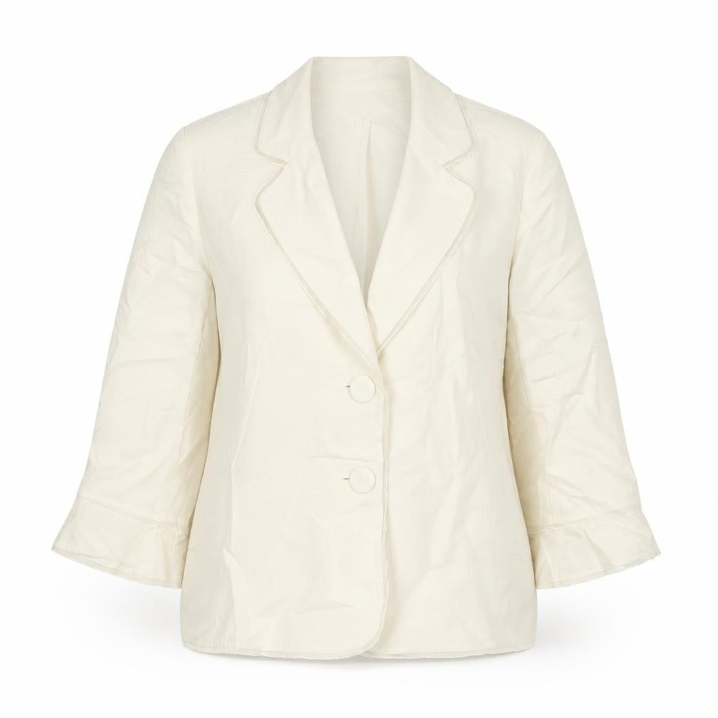 Gold by Michael H Women's Ivory UK 14 Vintage Two Button Blazer