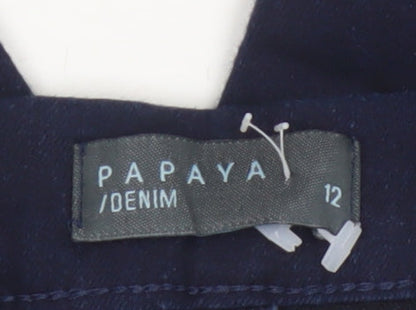 Additional view of Papaya Women’s Blue, size UK 12, L31 Stretch Slim Jegging Jeans