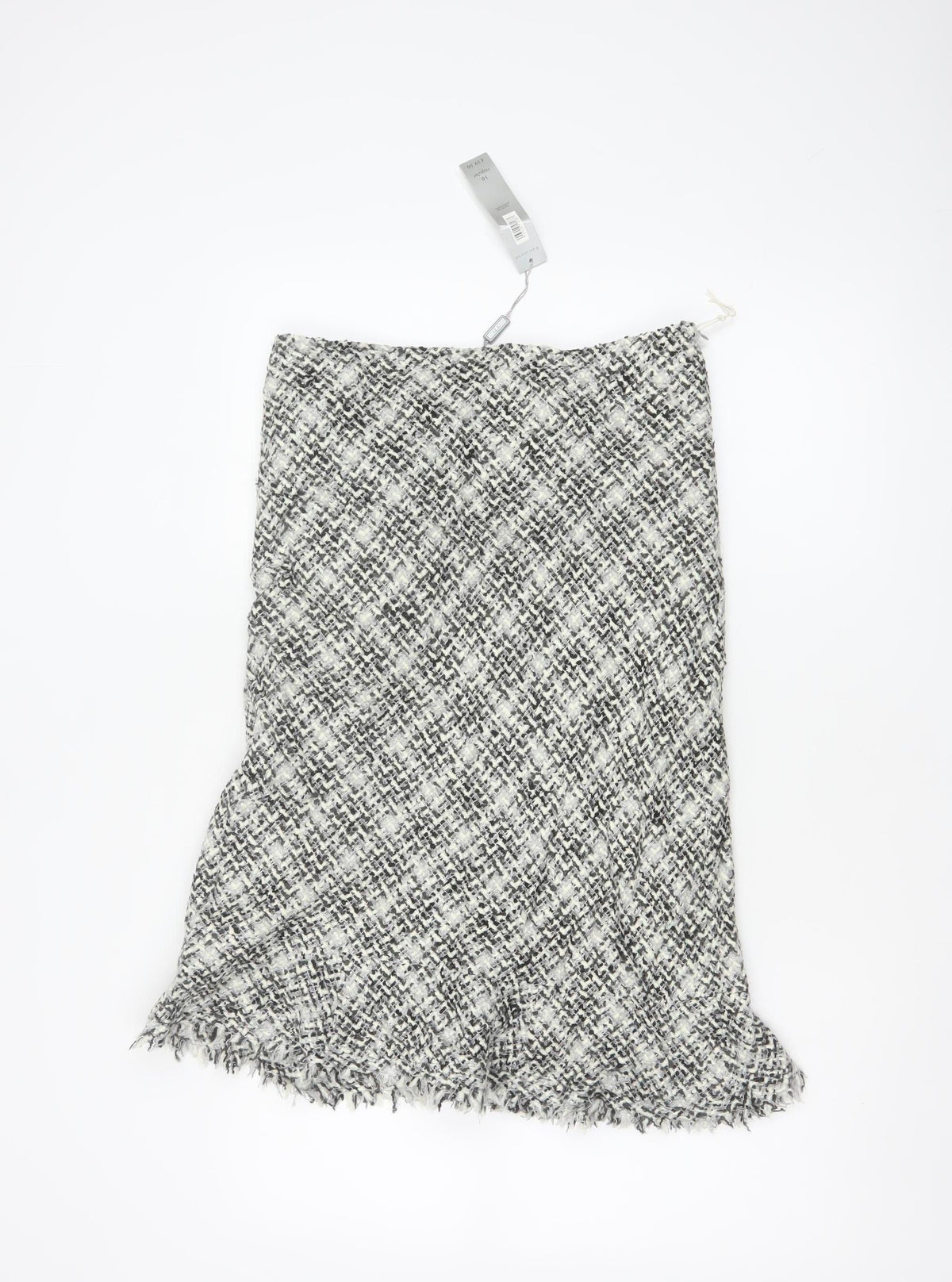 Per Una Women Grey Tweed Trumpet Knee Length Skirt UK 10 NWT
