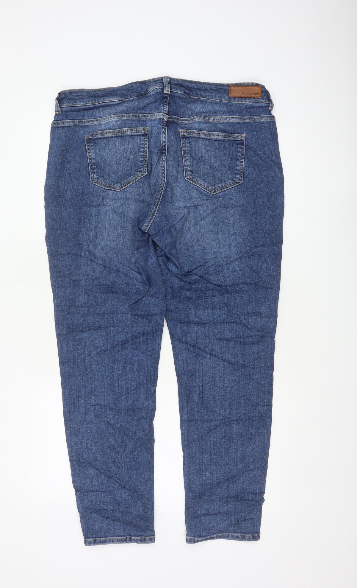 Marks & Spencer Autograph Women’s Blue UK 16 Mid Rise Skinny Stretch Jeans