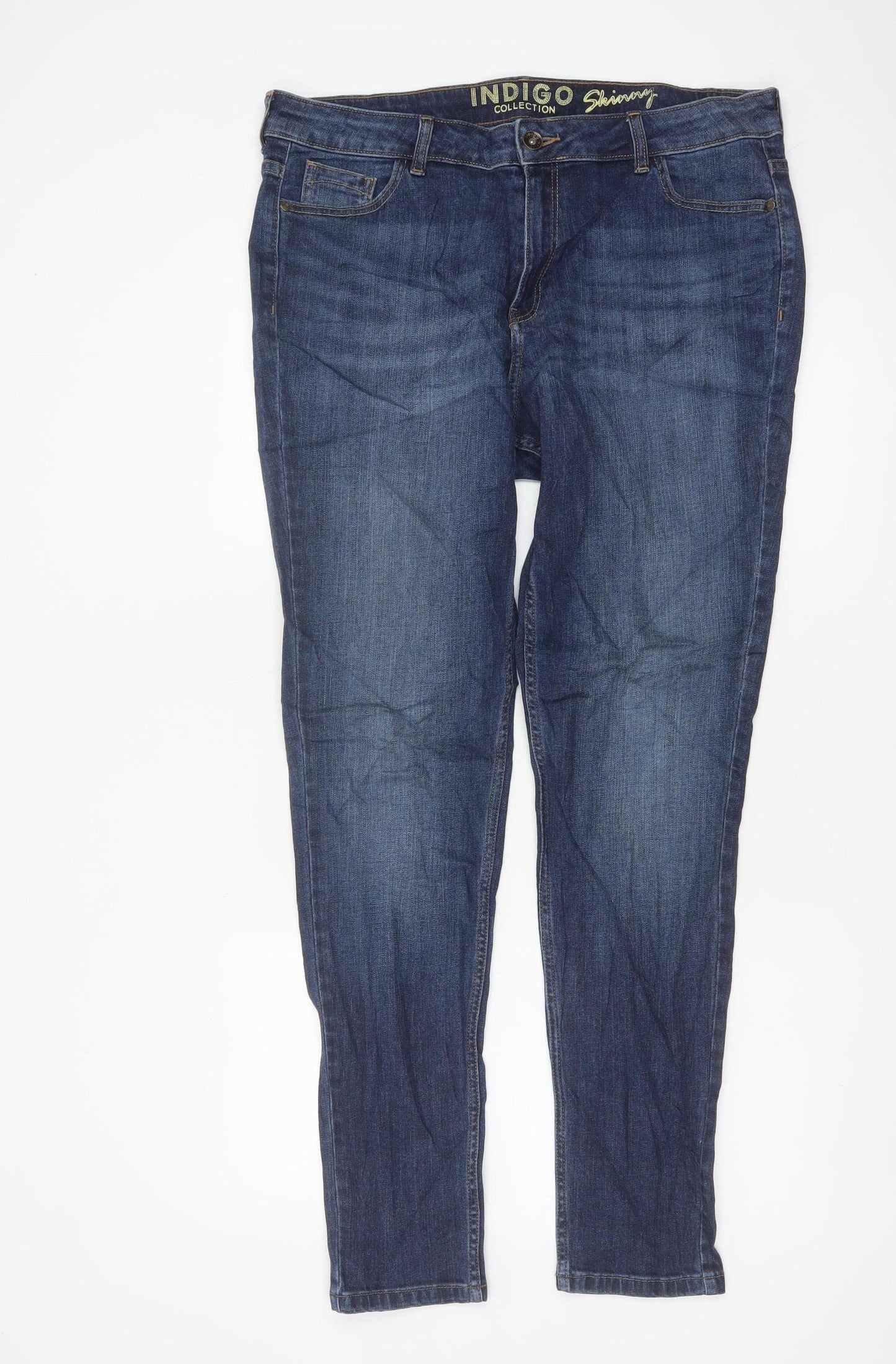 Marks & Spencer Women Blue UK 16 Skinny Mid Rise Stretch Jeans