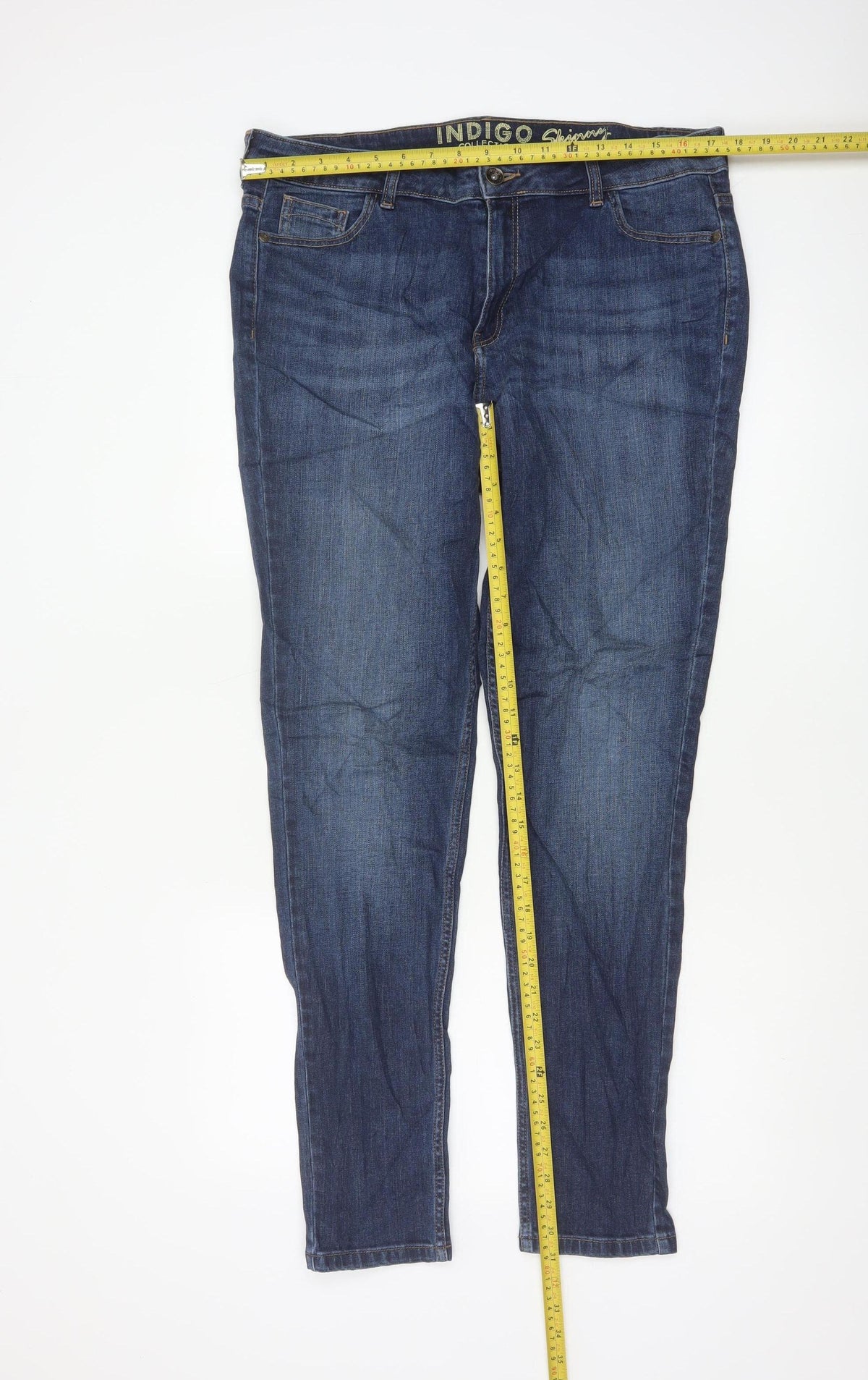 Marks & Spencer Women Blue UK 16 Skinny Mid Rise Stretch Jeans