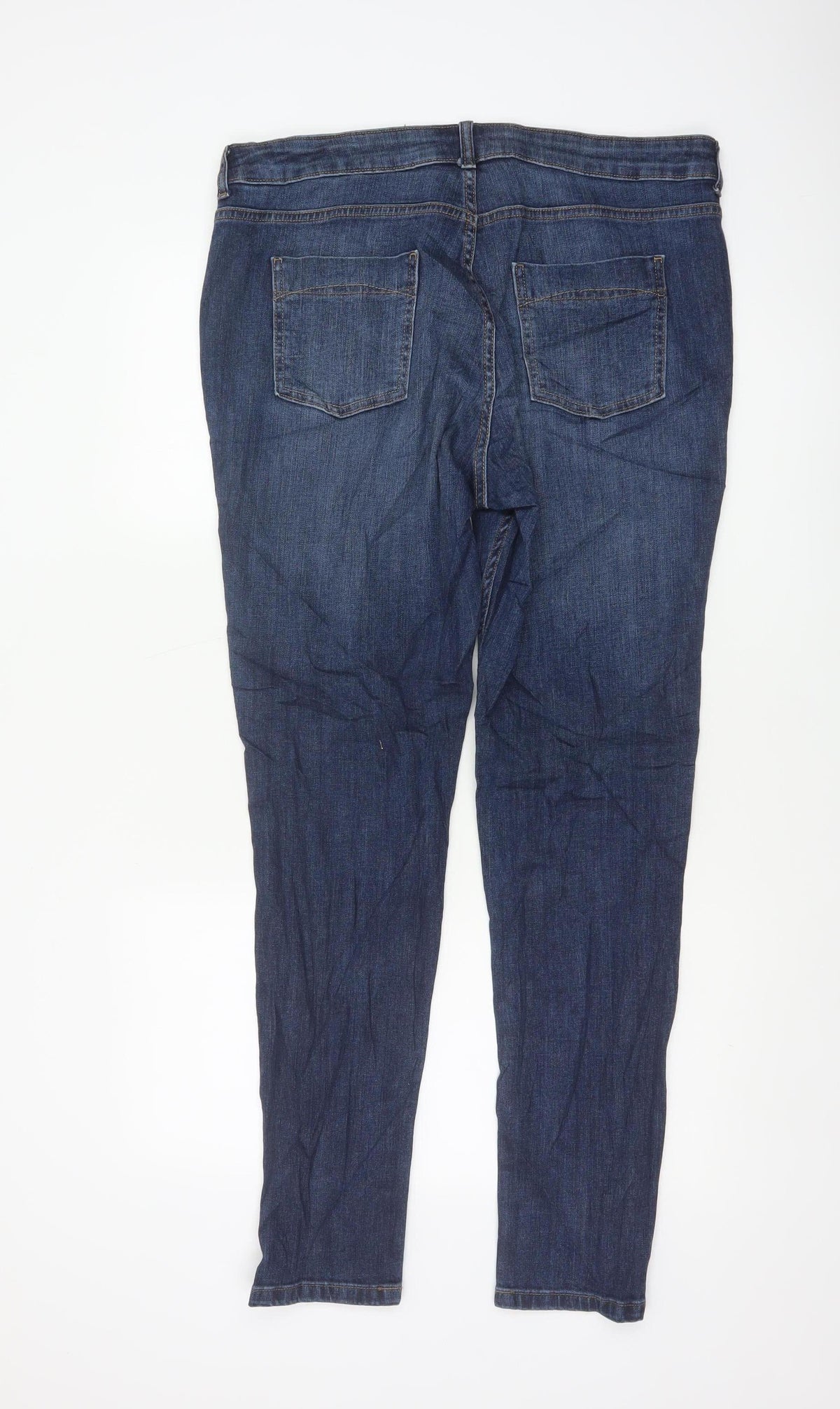 Marks & Spencer Women Blue UK 16 Skinny Mid Rise Stretch Jeans