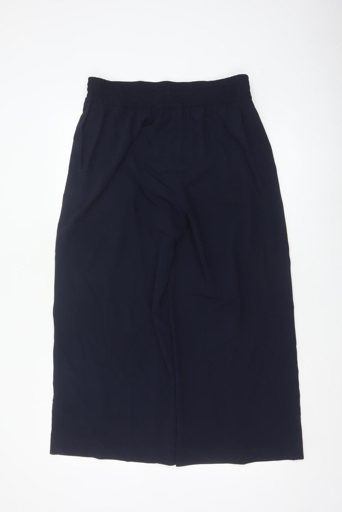 Marks & Spencer Women’s Navy Blue UK 12 Wide-Leg Drawstring Trousers