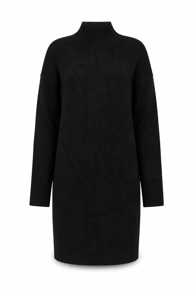 Nobody's Child Women Black S Knee Length High Neck Jumper Dress
