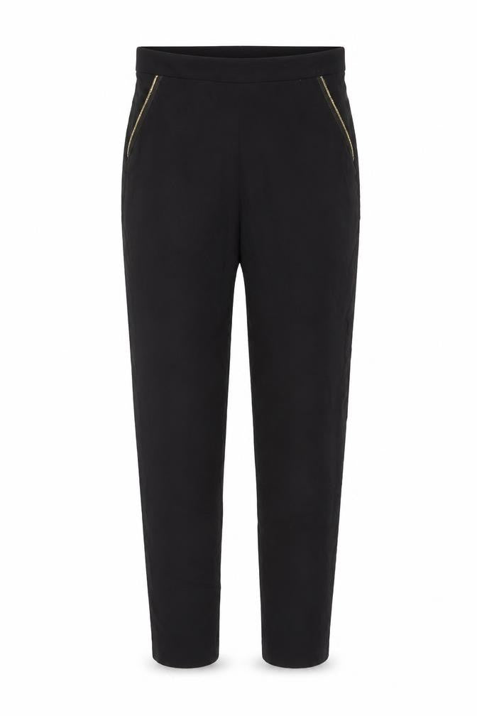 Dorothy Perkins Women’s Black UK 10 Skinny Trousers Gold Zip Pockets