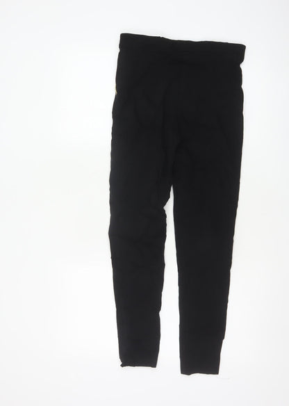 Close-up detail of Dorothy Perkins Women’s Black UK 10 Skinny Trousers Gold Zip Pockets