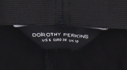 Additional view of Dorothy Perkins Women’s Black UK 10 Skinny Trousers Gold Zip Pockets
