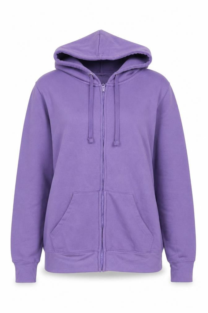 Emporio 11 Women Purple S Full Zip Hooded Fleece Hoodie