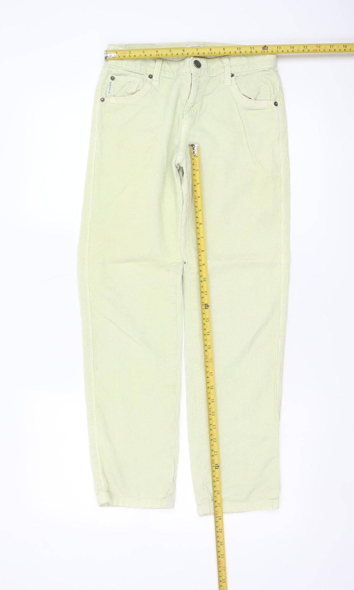 Armani Teen Boys Green 11 Years Corduroy Chino Trousers 148cm