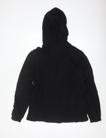 Close-up detail of ASOS Men’s Black S Pullover Hoodie Colour Block Striped Cotton