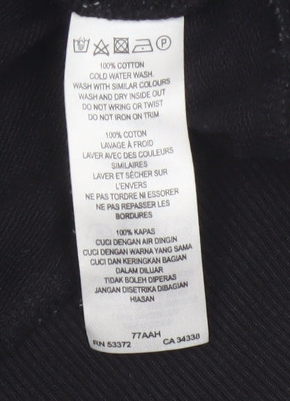 Brand and care label for FC Jeans Women’s Black M Sequin Lizard Crew Neck Cotton Sweatshirt