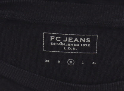 Additional view of FC Jeans Women’s Black M Sequin Lizard Crew Neck Cotton Sweatshirt
