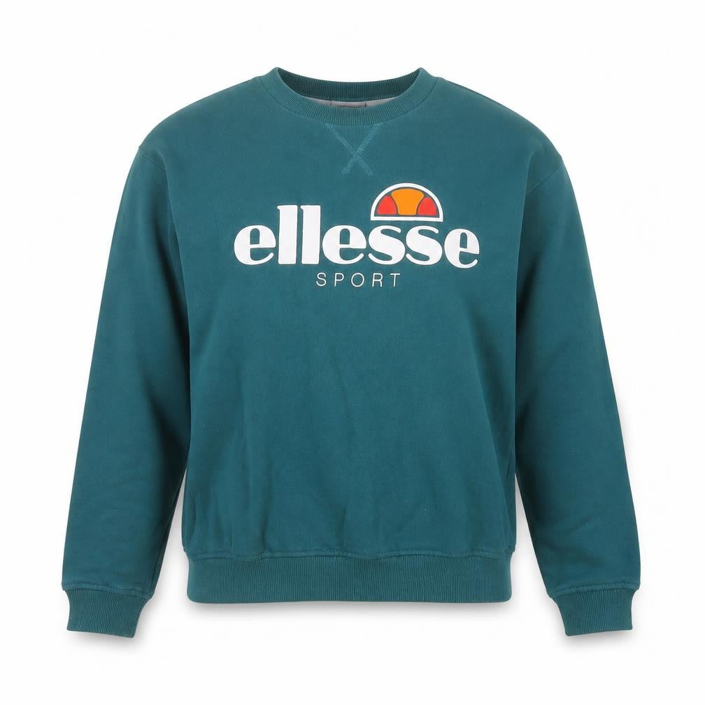 Ellesse Women’s Green UK 8 Logo Graphic Crew Neck Pullover Sweatshirt