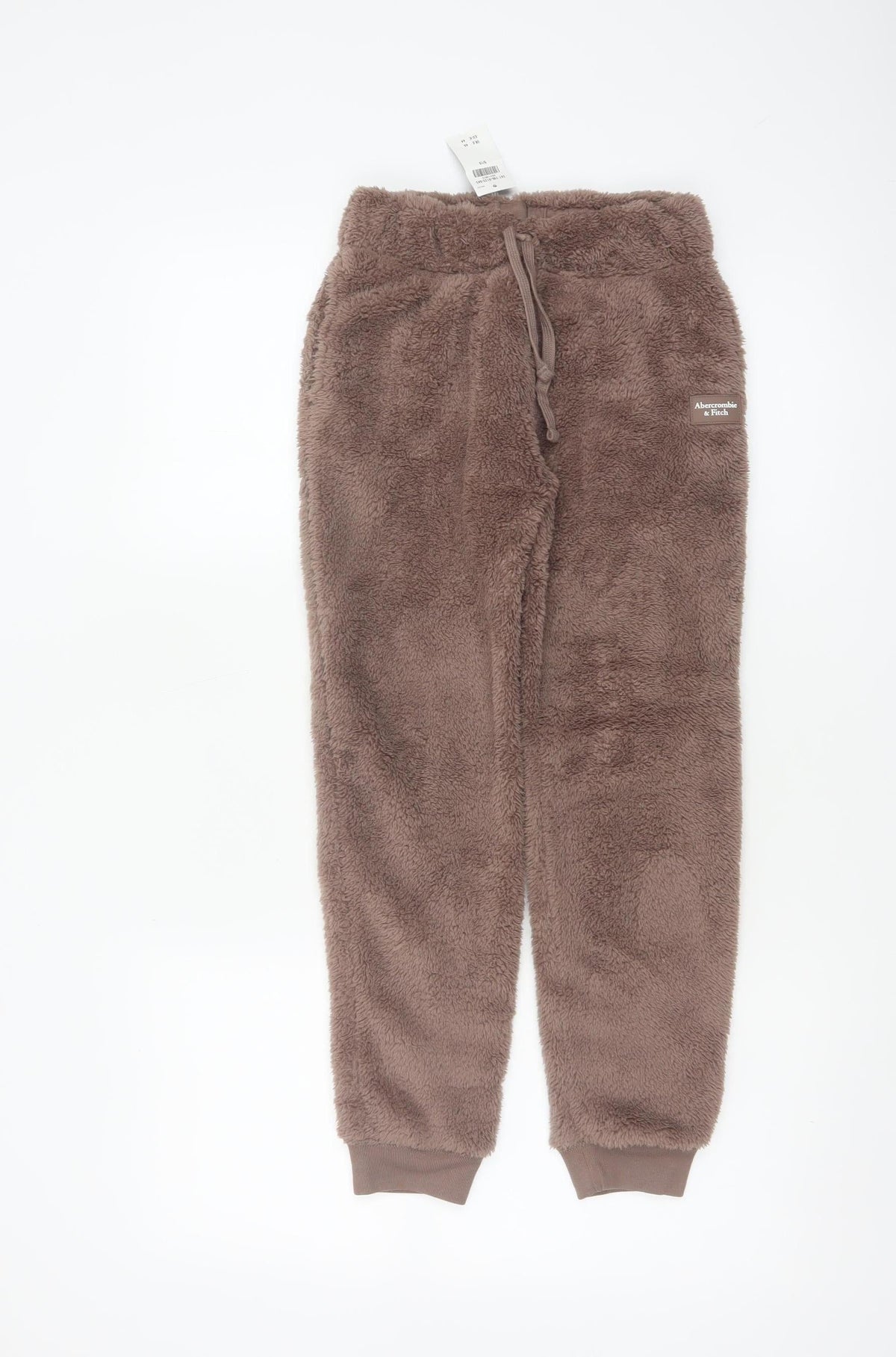 Abercrombie & Fitch Girls Brown 9-10 Years Faux Fur Fleece Jogger Trousers