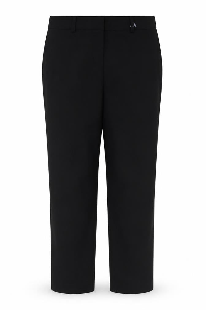 Marks & Spencer Women Black UK 14 Straight Tailored Work Trousers