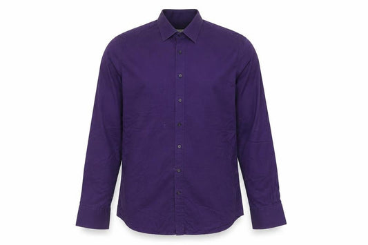 Pink Men’s Purple 15.5 Slim Fit Check Cotton Button-Up Shirt