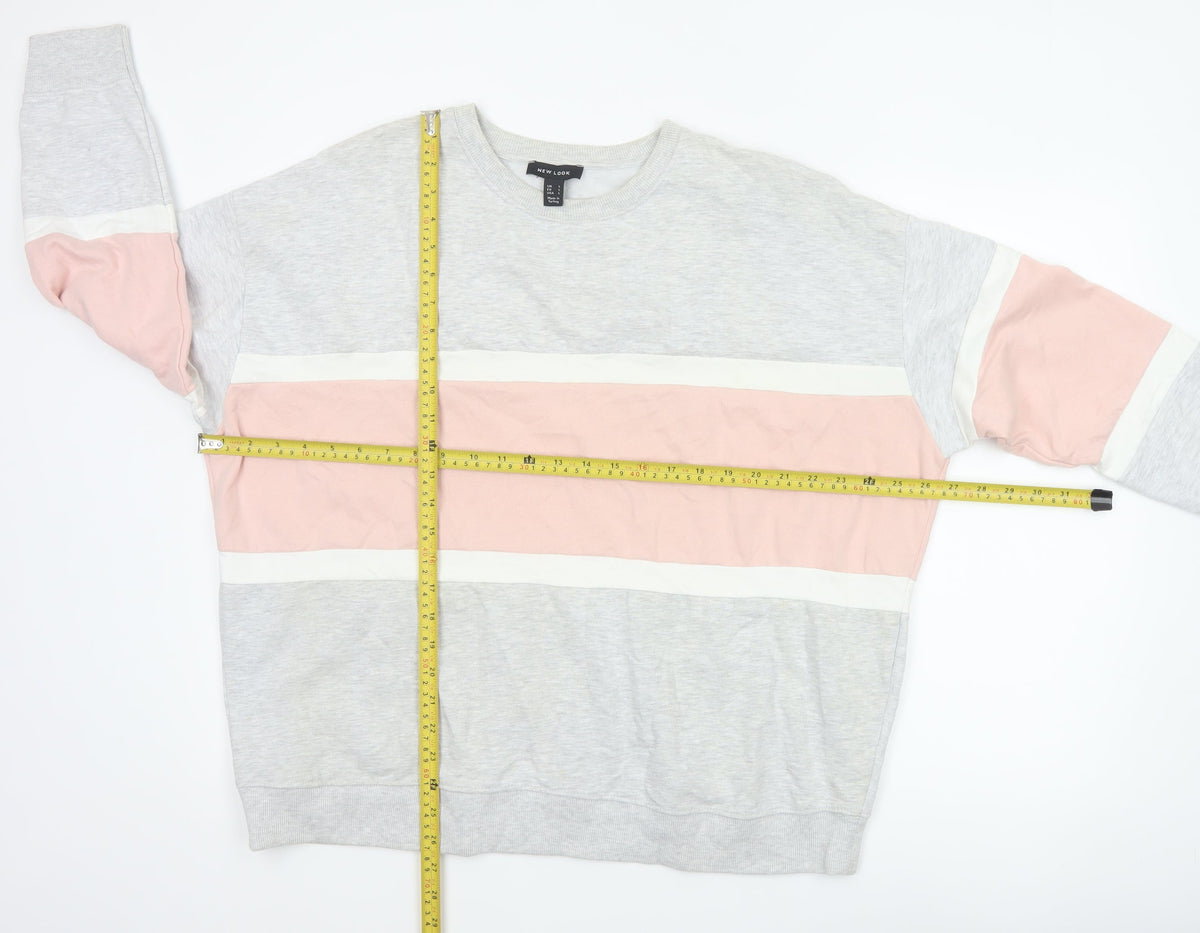 New Look Women’s Multicoloured Colourblock Fleece Sweatshirt Size L