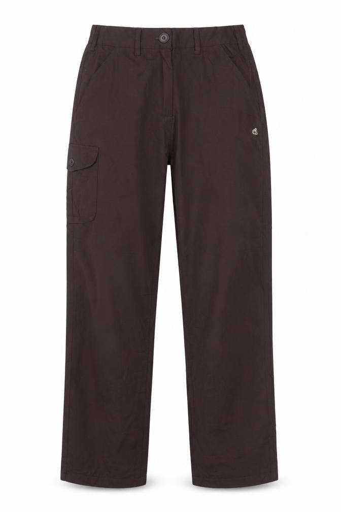 Craghoppers Women’s Brown UK 12 Regular Cargo Tapered Trousers