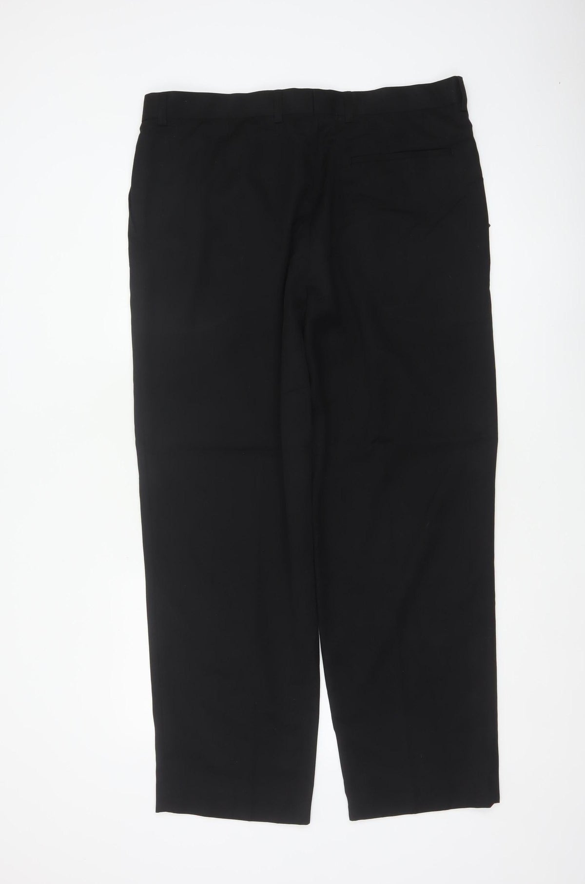 Burton Men's Black 38S Straight Dress Trousers Formal Workwear