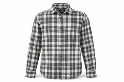 Marks & Spencer Blue Harbour Men Grey Check Brushed Cotton Shirt Small Regular Fit