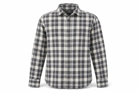 Marks & Spencer Blue Harbour Men Grey Check Brushed Cotton Shirt Small Regular Fit