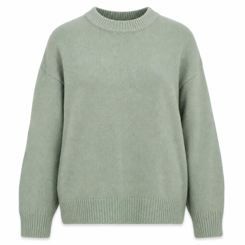 Marks & Spencer Women Green L V-Neck Long Sleeve Knit Pullover Jumper
