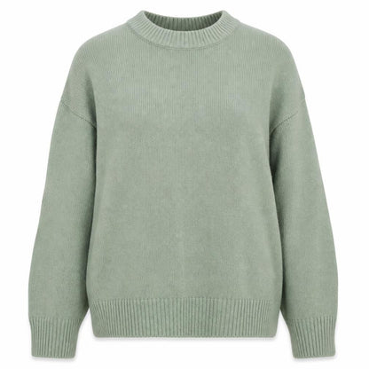 Marks & Spencer Women Green L V-Neck Long Sleeve Knit Pullover Jumper
