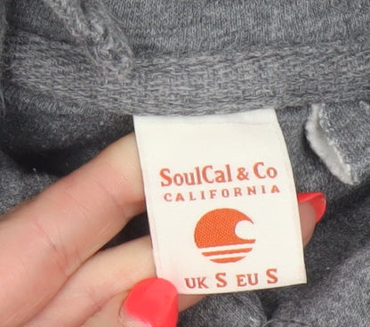SoulCal Womens Grey S Pullover Hoodie Logo