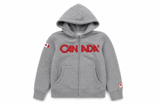 Hudson's Bay Boys Grey 5 Years Canada Olympic Full Zip Hoodie