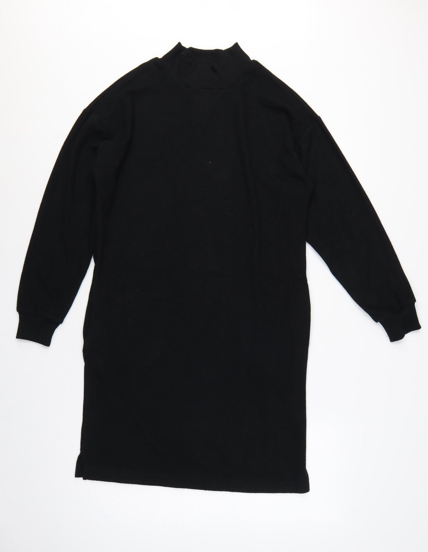 Marks & Spencer Women Black UK 6 Jumper Dress Mock Neck Knit