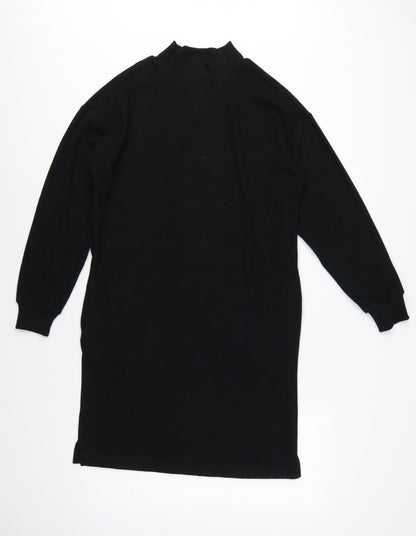 Marks & Spencer Women Black UK 6 Jumper Dress Mock Neck Knit