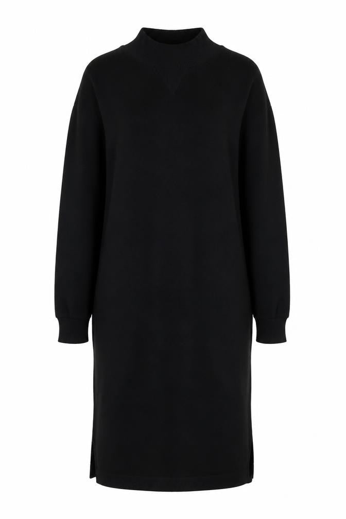 Marks & Spencer Women Black UK 6 Jumper Dress Mock Neck Knit