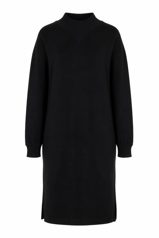 Marks & Spencer Women Black UK 6 Jumper Dress Mock Neck Knit