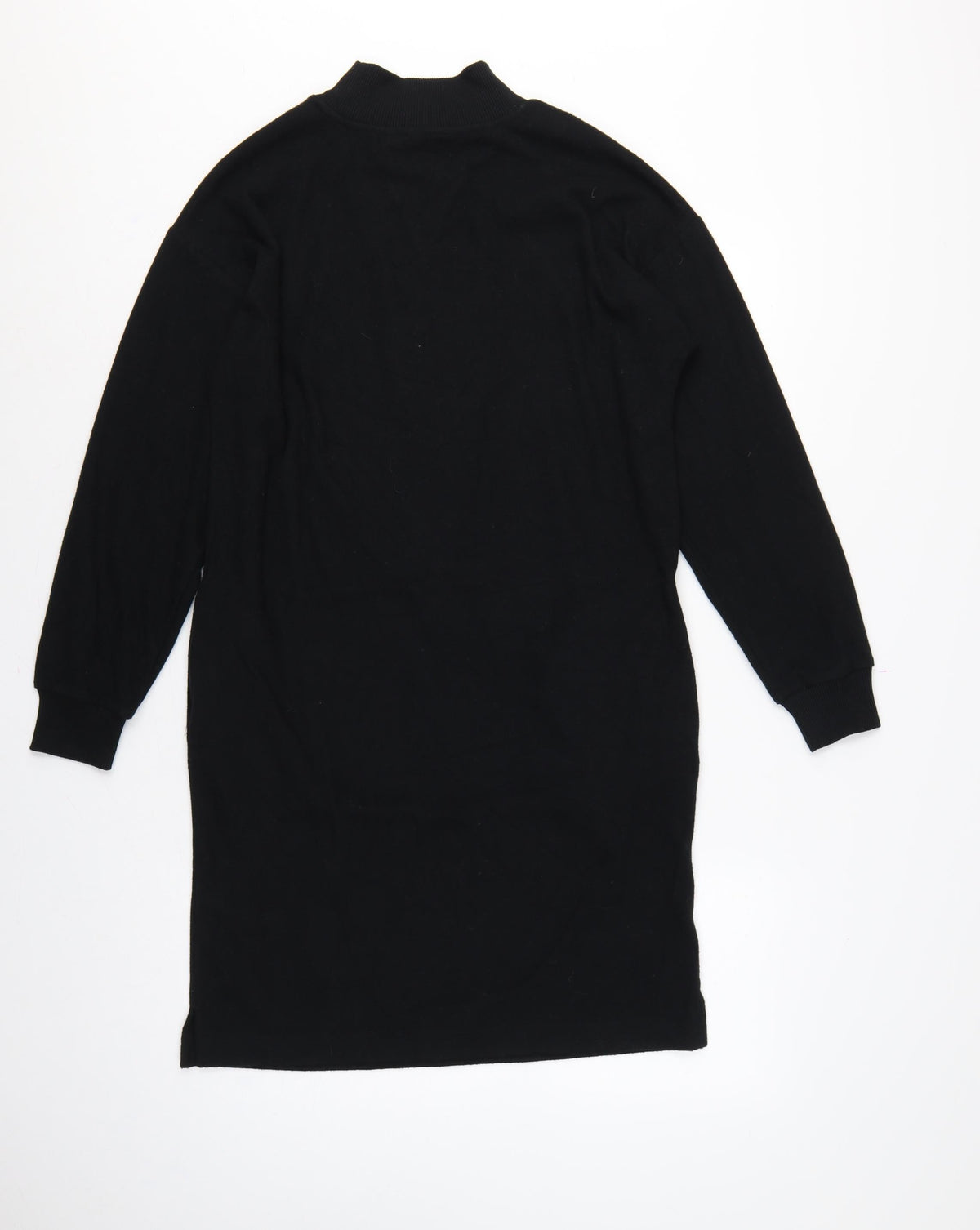 Marks & Spencer Women Black UK 6 Jumper Dress Mock Neck Knit