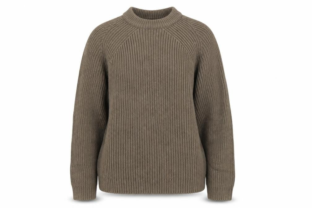 Marks & Spencer Women Grey M Chunky Knit High Neck Jumper