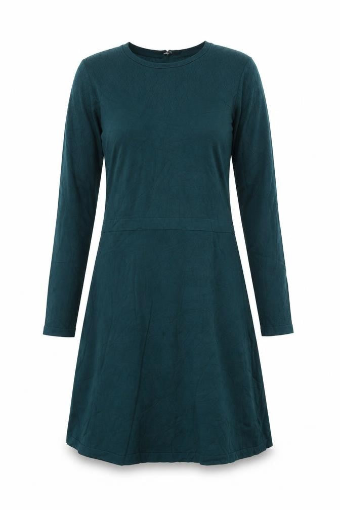 Warehouse Women Green UK 12 Fit & Flare Knit Knee Dress