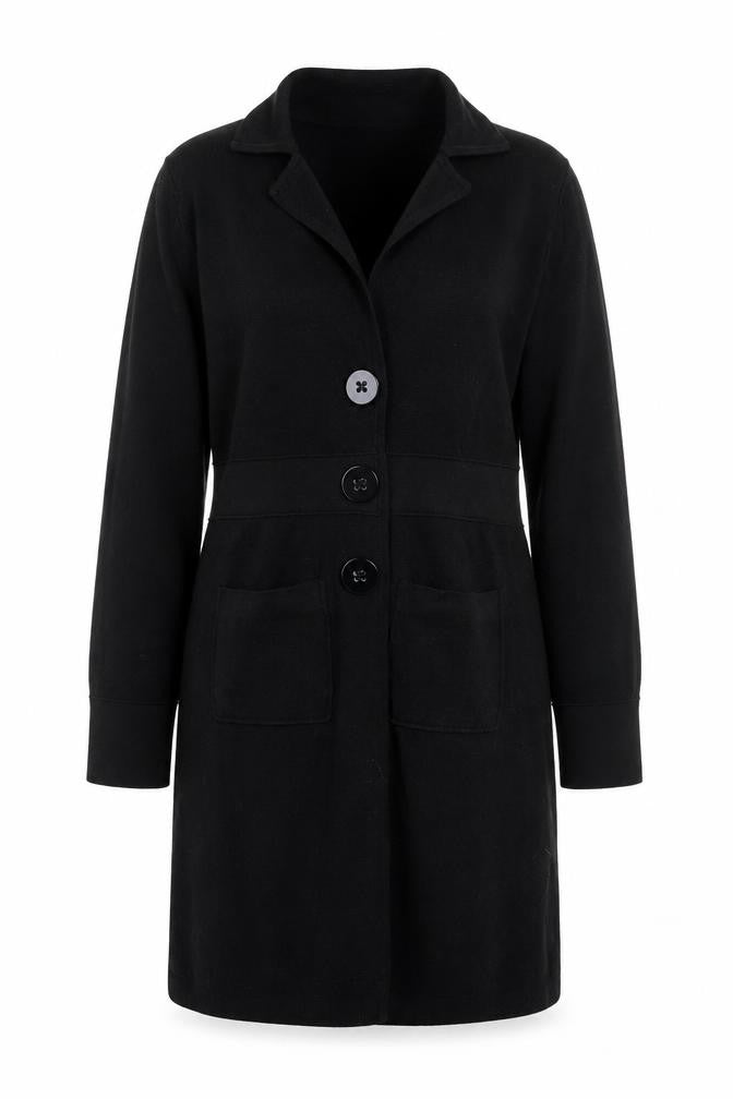 Marks & Spencer Autograph Women Black UK 14 Long Knit Button Cardigan
