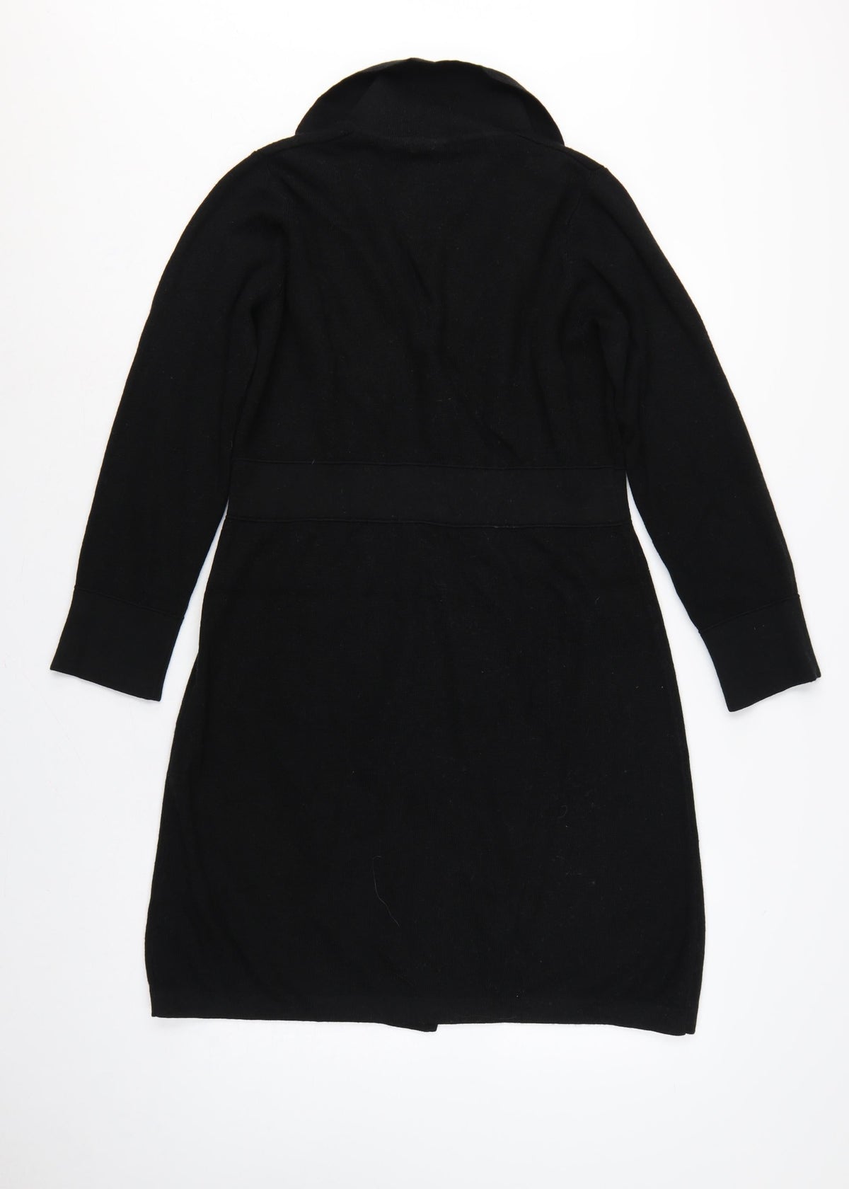 Marks & Spencer Autograph Women Black UK 14 Long Knit Button Cardigan