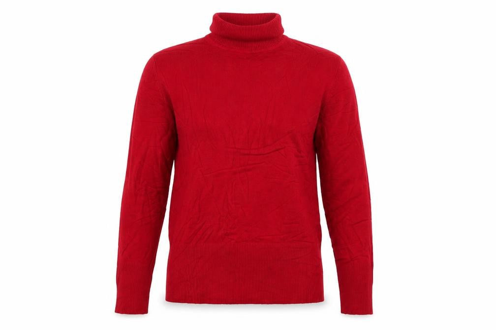 Wallis Women Red UK 10 Roll Neck Long Sleeve Knit Pullover Jumper