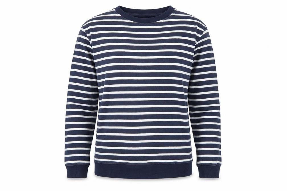 John Lewis Women’s Blue & White Striped Sweatshirt UK 10 Cotton Modal