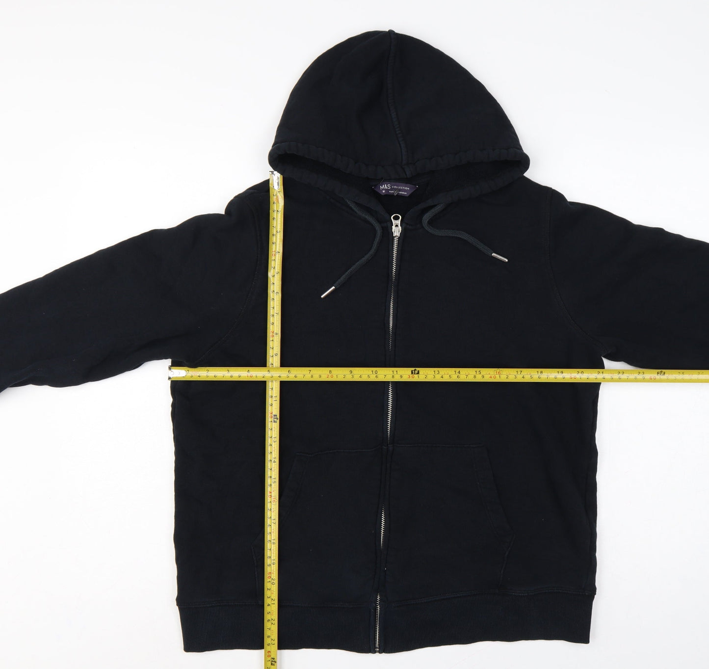Marks & Spencer Women’s Black Size 18 Full Zip Hooded Hoodie