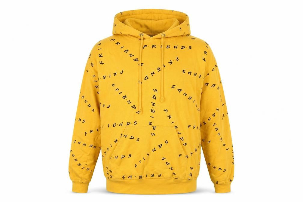 Friends TV Series Women’s Yellow Logo Hoodie M Cotton Blend